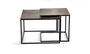 GINER Y COLOMER Lot de 2 tables gigognes avec plateau bronze et pieds en métal